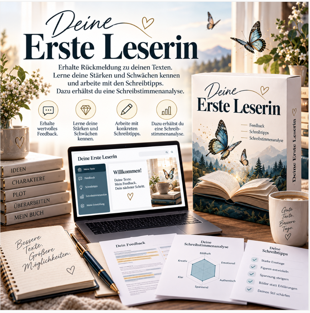 Deine Erste Leserin: Rückmeldung, Schreibtipps und Schreibstimmenanalyse für deine Texte